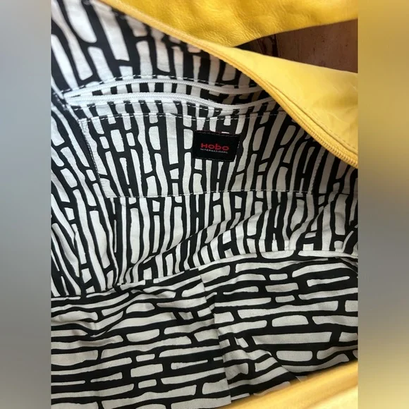 Hobo shoulder bag in nylon and leather, hobo slouchy purse cotton purse everyday - Picture 7 of 8